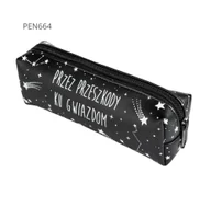 Piórniki - Piórnik jednokomorowy czarny - Przez przeszkody.. - miniaturka - grafika 1