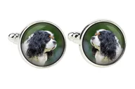 Spinki do mankietów i krawatów - Cavalier King Charles Spaniel - spinki do mankietów, ozdoba koszuli, zawieszka do koszuli marki Art-Dog - miniaturka - grafika 1