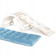 Skoczki dla dzieci - XXL: Bujak Drewniany Montessori Ścianka-Zjeżdżalnia-Poduszka Dla Dzieci PL - miniaturka - grafika 1