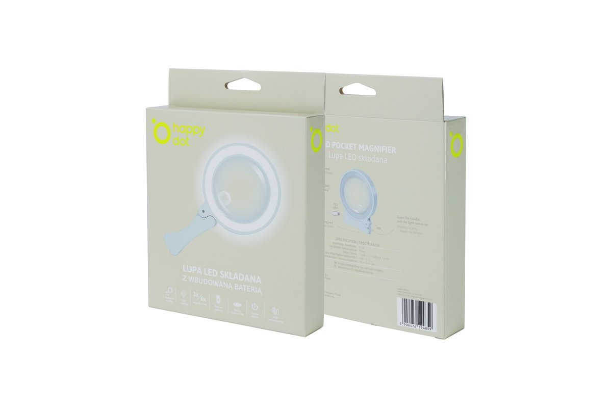 HappyDot Lupa LED na USB-C HDLL-01 biała