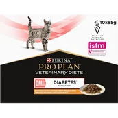 Mokra karma dla kotów - Purina Pro Plan Veterinary Diets Feline DM ST/OX Diabetes Manag., kurczak - 10 x 85 g - miniaturka - grafika 1