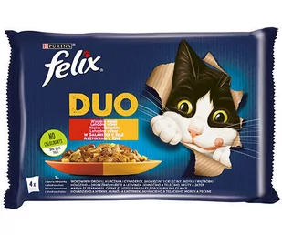 FELIX Duo Wiejskie Smaki w galaretce 4x85g - Mokra karma dla kotów - miniaturka - grafika 1