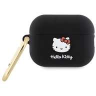 Akcesoria do słuchawek - Hello Kitty Silicone 3D Kitty Head - Etui AirPods Pro 2 (czarny) - miniaturka - grafika 1