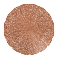 Obrusy i serwetki - Mata stołowa okrągła PVC AM-GLAMOUR 38 cm miedź - miniaturka - grafika 1