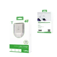 Ładowarki samochodowe - ŁAD SIEC T-PHOX FLEXI 40W 2xUSB-C/USB BLACK - miniaturka - grafika 1
