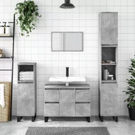 Toaletki - Szafka łazienkowa, szarość betonu, 30x30x100 cm Lumarko! - miniaturka - grafika 1