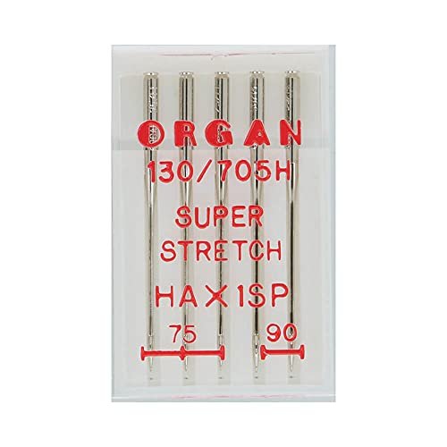 Organ Needles 5440000 igły maszynowe, srebrne, rozmiar 75/90, 5 sztuk