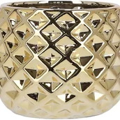 Donice - Doniczka donica osłona na kwiaty rośliny ø 13cm złota ceramiczna szkliwiona - KOTARBAU - miniaturka - grafika 1