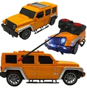 Zabawki zdalnie sterowane - Autko Zdalnie Sterowane terenowe Samochód na Pilot dla najmłodszych dzieci RC żółty - miniaturka - grafika 1