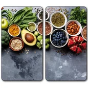 Inne naczynia kuchenne - Płyty ochronne na kuchenkę szklane 2 szt - miniaturka - grafika 1