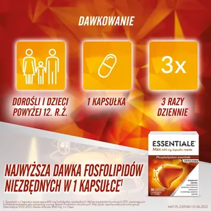 Essentiale MAX 600 mg, 30 kapsułek - Układ pokarmowy - miniaturka - grafika 4