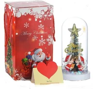 Ozdoby bożonarodzeniowe - CHOINKA W SZKLE PODŚWIETLONA LED OZDOBA ŚWIĄTECZNA - miniaturka - grafika 1