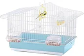 Klatki i wyposażenie dla ptaków - Ava, klatka, dla ptak�w, bia�a/turkusowa, 42x26x42 cm - miniaturka - grafika 1