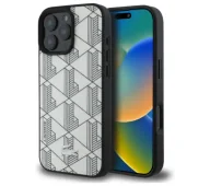 Etui i futerały do telefonów - Lacoste Mono Farine MagSafe do iPhone 16 Pro Max Szary - miniaturka - grafika 1