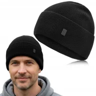 Czapki męskie - CZAPKA Męska ZIMOWA Elastyczna z Wiskozą Wygodna CZARNA Pako Jeans - miniaturka - grafika 1