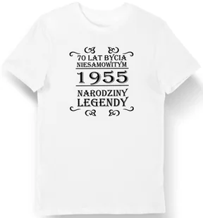 Koszulka męska 70 lat bycia niesamowitym 1955 narodziny legendy biała L - Koszulki męskie - miniaturka - grafika 1