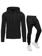 Dresy męskie - Dres męski czarny Dstreet AX0383z - miniaturka - grafika 1
