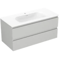 Szafki łazienkowe - Mexen Orio szafka łazienkowa 100 cm z umywalką Vela, 2 szuflady, szara mat/biała mat - 91A10-10047-2-BFF62-W23M01 - miniaturka - grafika 1