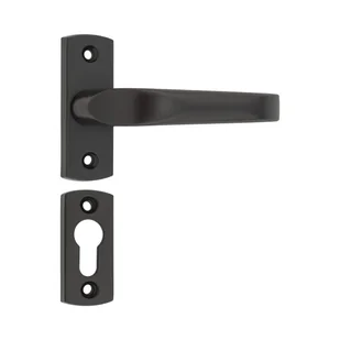 Klamka do drzwi wewnętrznych na rozecie Diana eco czarna z szyldem do wkładki - Klamki - miniaturka - grafika 1