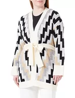 Swetry damskie - usha FESTIVAL Damski kardigan z dzianiny, Wełna biała, wielokolorowa, XS-S - miniaturka - grafika 1