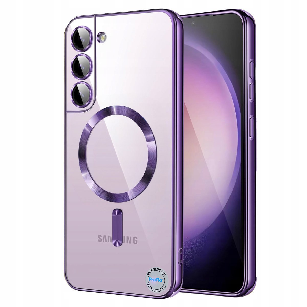 Etui do SAMSUNG S21 Fioletowe do MagSafe Case Fioletowy Ochrona Aparatu