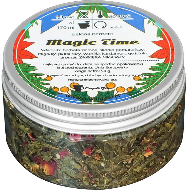 Świąteczna herbata zielona Magic Time - prezent upominek na mikołaja święta gwiazdkę dla faceta taty mamy męża chłopaka mężczyzny kobiety dziadka dziewczyny babci żony niej niego