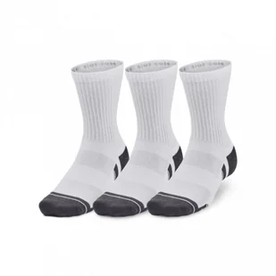 Skarpetki treningowe uniseks (3-pack) Under Armour UA Performance Cotton Mid - białe - Skarpetki damskie - miniaturka - grafika 1
