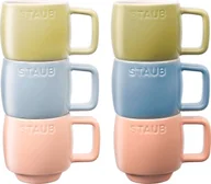 Kubki - STAUB SERVING Zestaw 6 kubków ceramicznych - Wielokolorowy, 100 ml - miniaturka - grafika 1