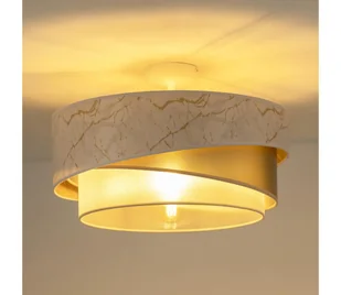 Duolla - Żyrandol natynkowy KOBO 1xE27/15W/230V śr. 45 cm biały/złoty - Lampy sufitowe - miniaturka - grafika 1