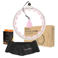 Pozostały sprzęt i akcesoria do ćwiczeń - ZESTAW HULA HOP HHW06 PINK Z PIŁKĄ GRAWITACYJNĄ I LICZNIKIEM HMS + PAS BR163 BLACK - miniaturka - grafika 1