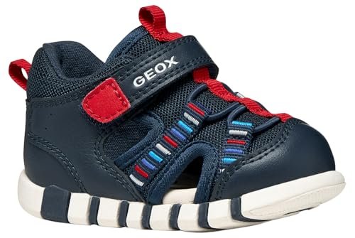 Geox Chłopiec B Sandały Iupidoo Boy, Granatowy/Czerwony, 24 EU