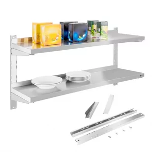 Royal Catering Półka wisząca nierdzewna RCWR-120.2 podwójna 120cm RCWR-120.2 RCWR-120.2 - Meble gastronomiczne - miniaturka - grafika 1