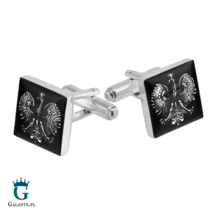 Srebrne spinki do mankietów Orzeł Polski SMW-022 - Spinki do mankietów i krawatów - miniaturka - grafika 2