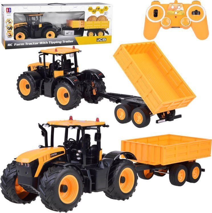 EE JCB Traktor z przyczepą sterowany na pilota kipruje Double E 1:16 RC0670