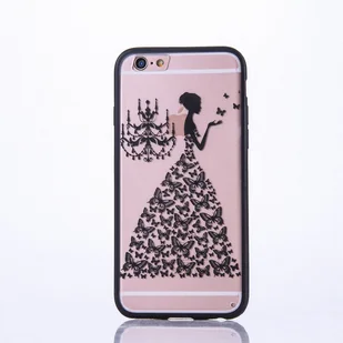 Etui na telefon komórkowy Mandala do Samsung Galaxy S6 Edge Design Etui ochronne Motyw motyla Kobieta Pokrowiec Torba Zderzak Czarny - Etui i futerały do telefonów - miniaturka - grafika 1