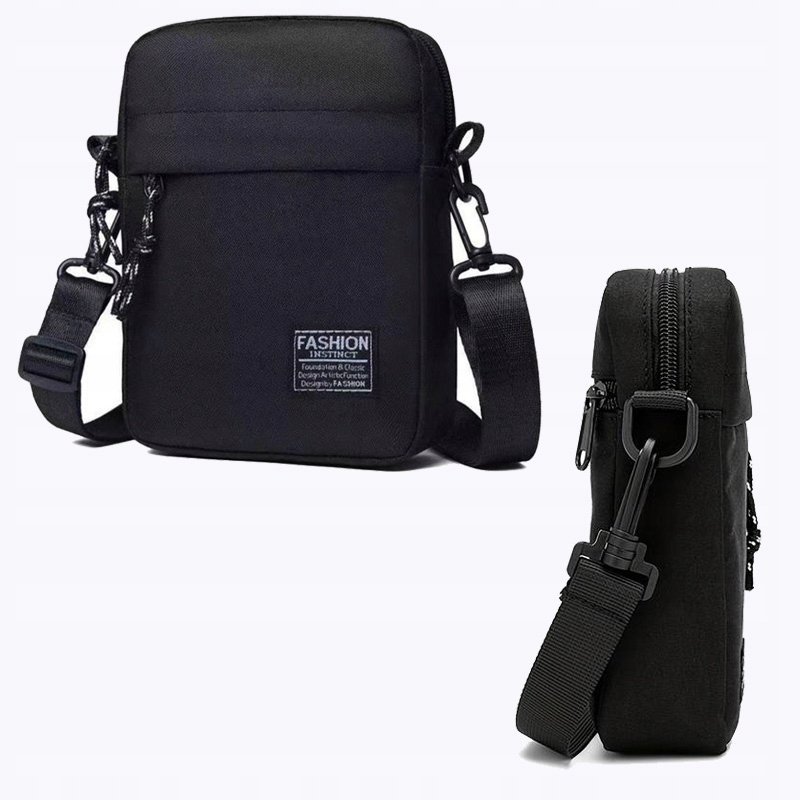 TORBA TOREBKA MĘSKA NA RAMIĘ LISTONOSZKA SASZETKA PITEREK NERKA CZARNA