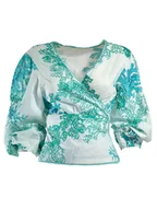 Koszulki i topy damskie - BLE Koszulka w kolorze turkusowo-białym - miniaturka - grafika 1