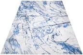 Dywany - Niebieski marmurowy dywan nowoczesny do sypialni C0-M53 - miniaturka - grafika 1