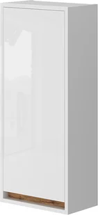 Vicco Szafka łazienkowa Detmold, 81.6 x 35 cm z drzwiami, Biały wysoki połysk/złoty dąb power - Szafki łazienkowe - miniaturka - grafika 1