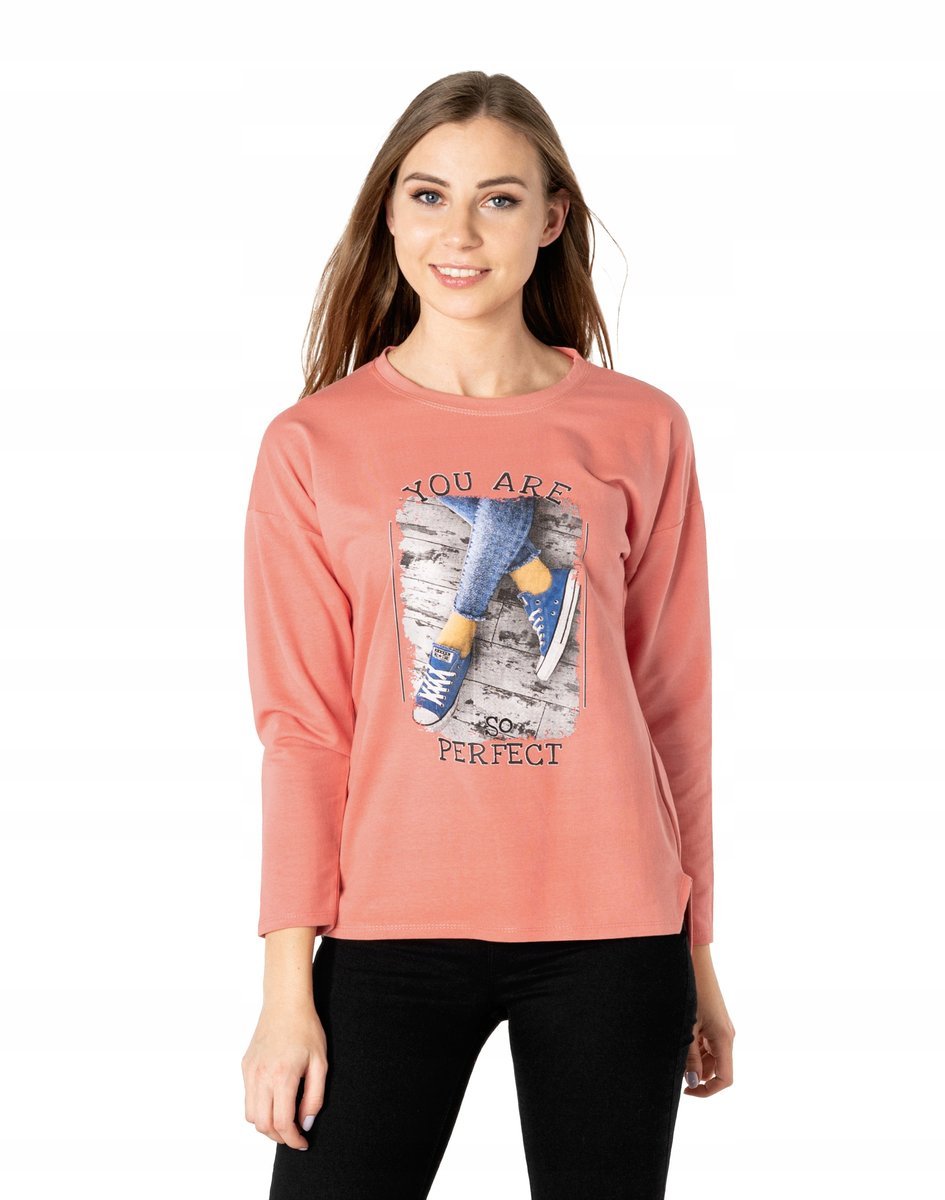 Bluzka Koszulka Damska z Długim Rękawem KL02-1 r S