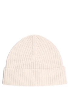 Fynch-Hatton Czapka męska z mieszanki wełny merino i kaszmiru Mężczyźni Wełna merino biały jednolity, ONE SIZE - Czapki męskie - miniaturka - grafika 1