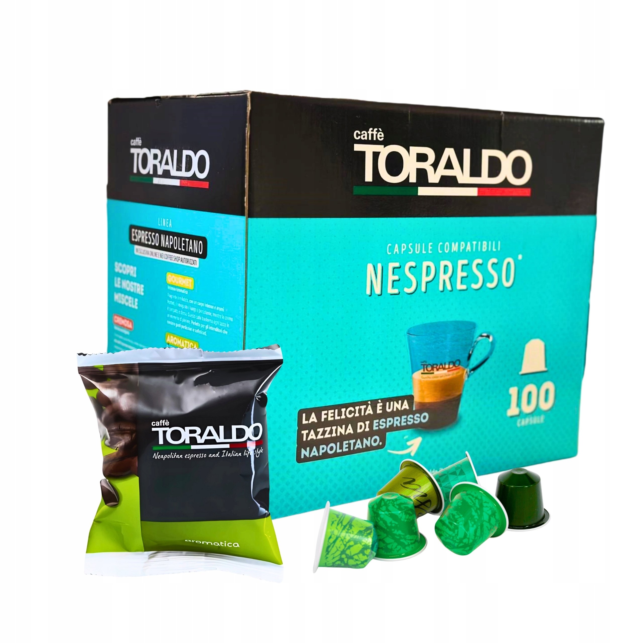 Kapsułki do Nespresso 100szt -100 kaw w kapsułkach marki Toraldo Aromatica