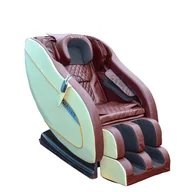 Masażery - Zenet 1288 Brązowo-beżowy Fotel do masażu 3D o zerowej grawitacji Shiatsu do całego ciała - miniaturka - grafika 1