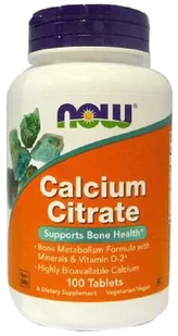 Now Foods NOW Calcium Citrate 100tabs - Witaminy i minerały - miniaturka - grafika 1