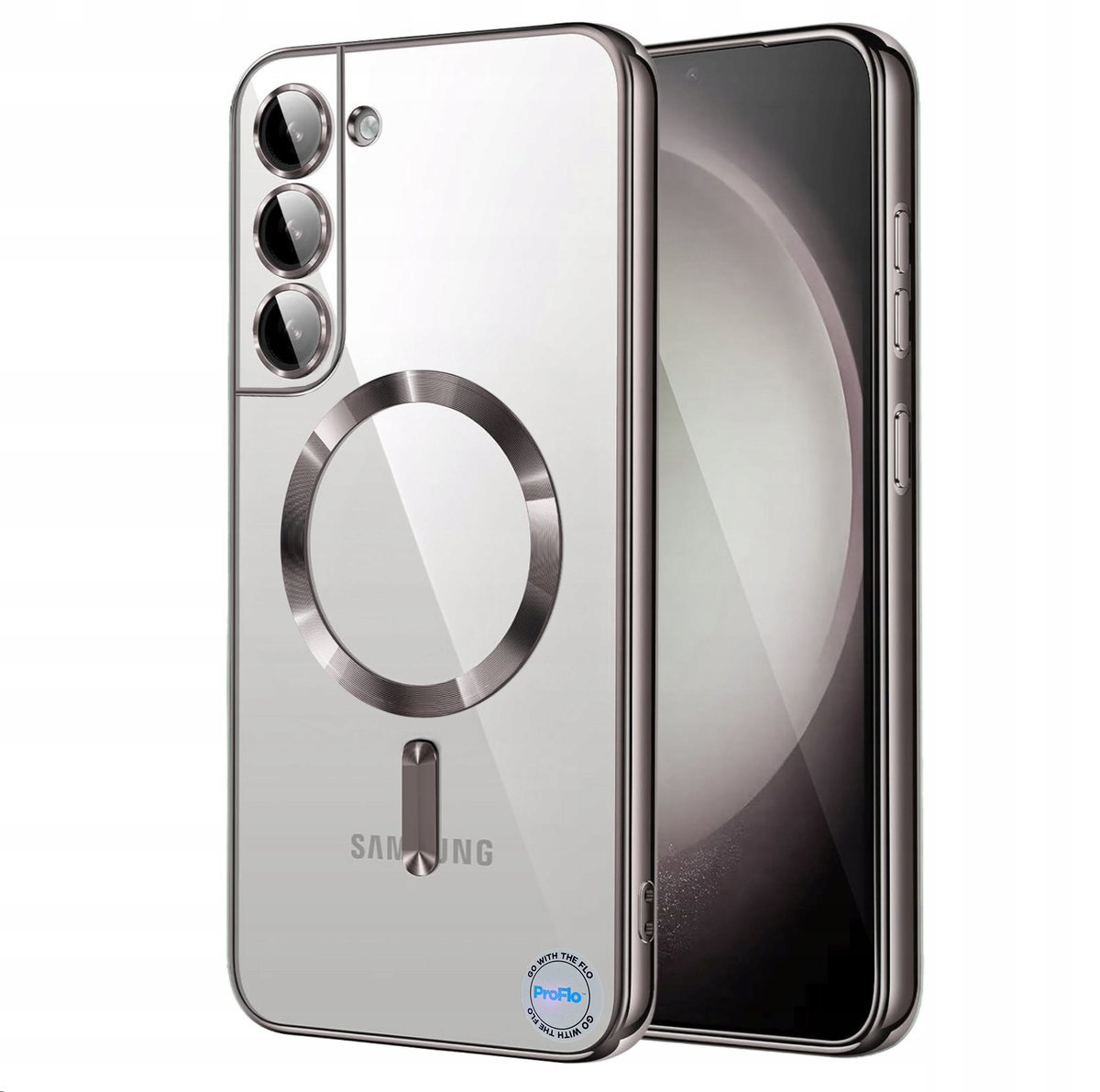 Etui do SAMSUNG S21FE Tytan Naturalny Przezroczyste do MagSafe Case S21 FE