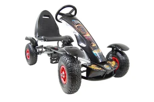 Duży Gokart Pompowane Koła Czerwony - Jeździki dla dzieci - miniaturka - grafika 11
