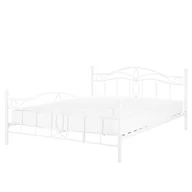 Łóżka - Łóżko metalowe 160 x 200 cm białe ANTLIA - miniaturka - grafika 1