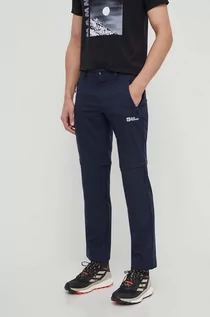Spodnie sportowe męskie - Jack Wolfskin spodnie outdoorowe ACTIVE TRACK kolor granatowy 1508241 - grafika 1