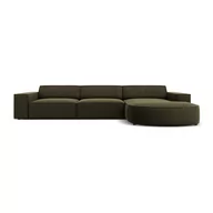 Narożniki - Zielona aksamitna sofa narożna (prawy narożnik) Jodie - Micadoni Home - miniaturka - grafika 1