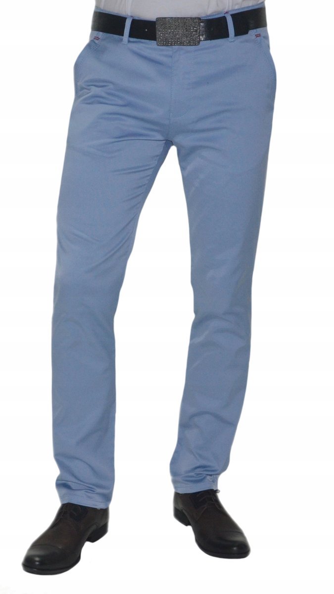Spodnie męskie casualowe błękitne r.29/32 218-F